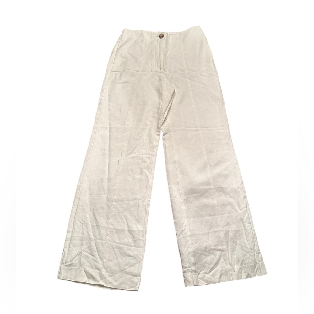 Ann Taylor Ivory Wide-Leg Pants